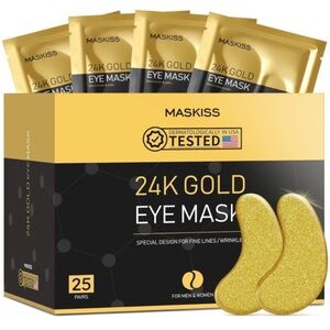 24k Gold Under Eye Patches (25 Pairs) Eye Mask Collagen Skin Care Products New